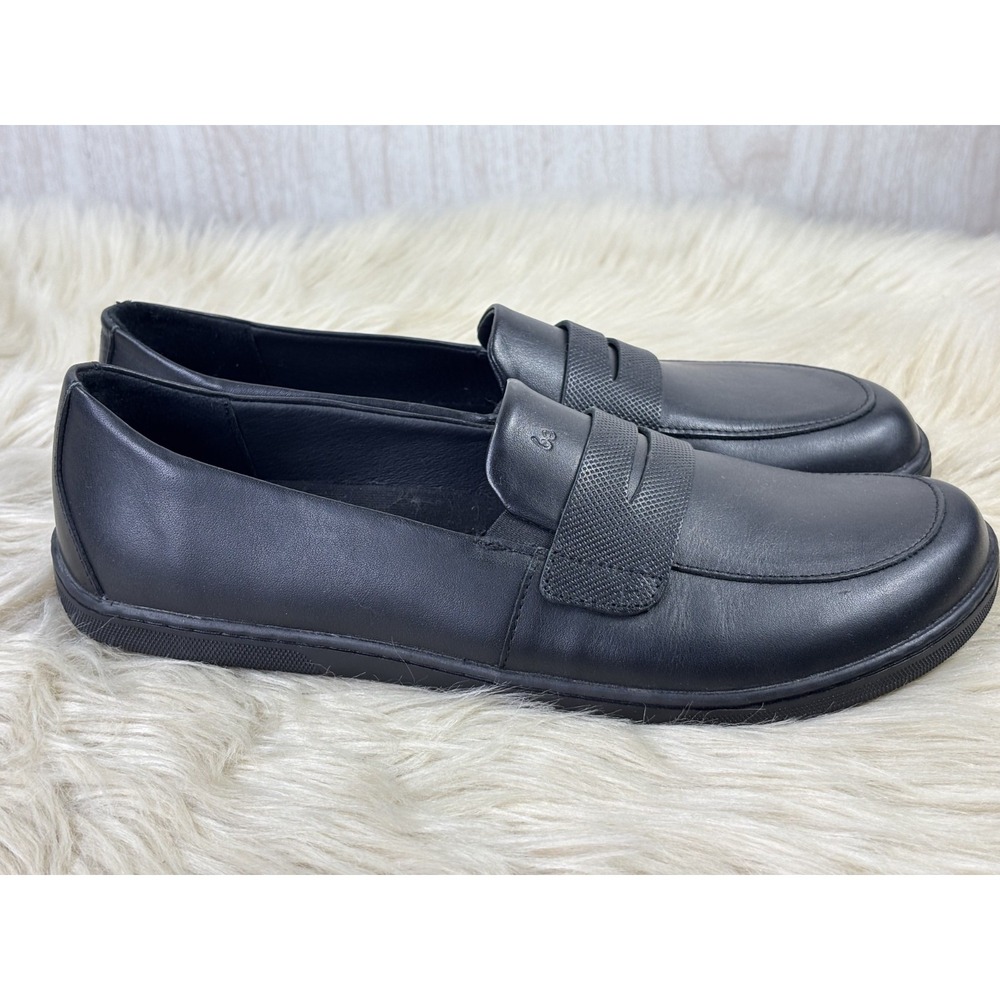 Be Lenka Buena Mens 8 EU 41 Black Leather Barefoot Loafers Zero Drop Wide Toe